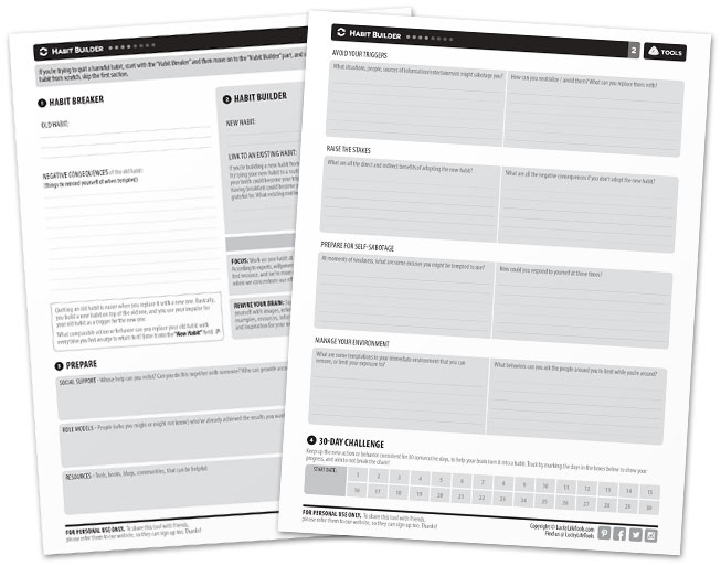 Habit Builder Printable